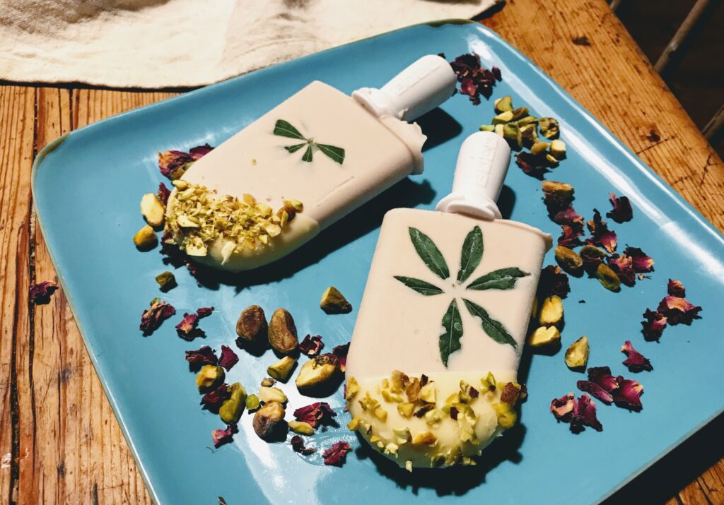 rose tahini herbal popsicles | bloominstitute.ca