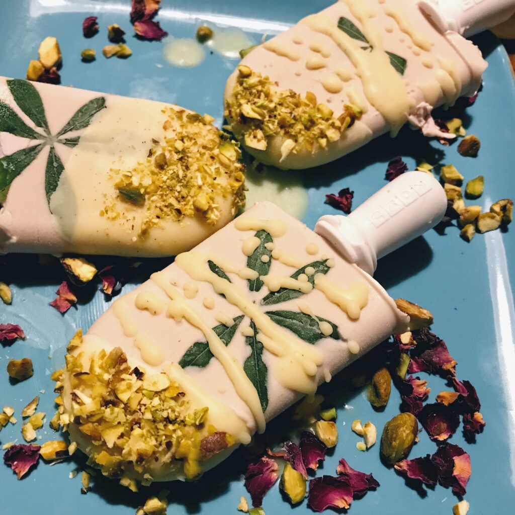 Rose Tahini Herbal Popsicles | bloominstitute.ca