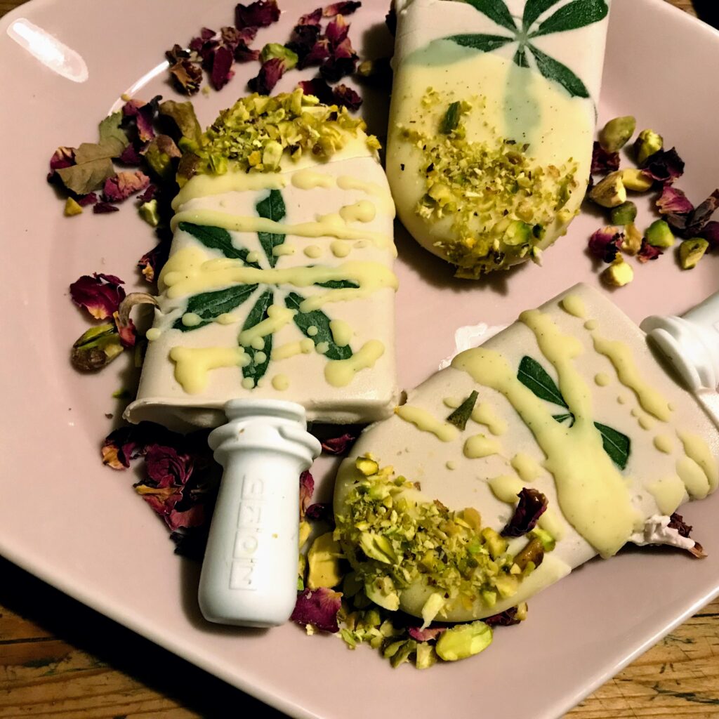 Rose Tahini Herbal Popsicles | bloominstitute.ca